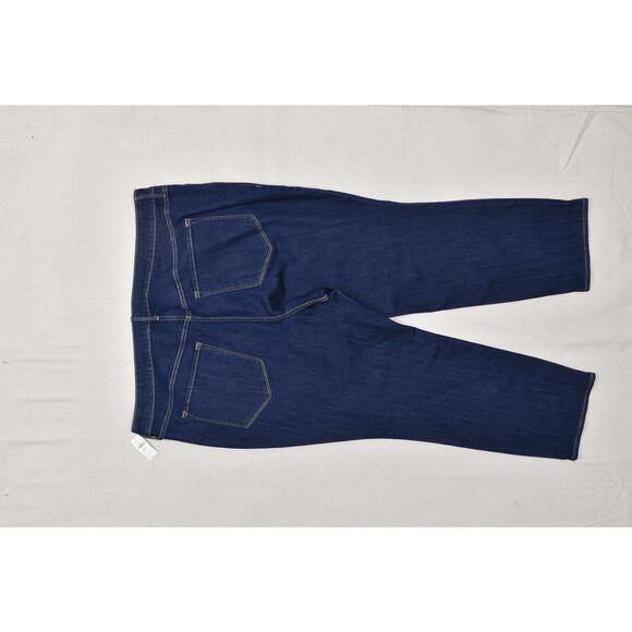 Old Navy Women's Blue Straight Ankle Jeans Plus Size 24 Short Cotton Zip - Picture 8 of 8